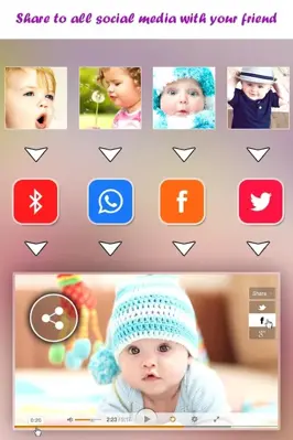 Photo Video Music - Baby Photo android App screenshot 1